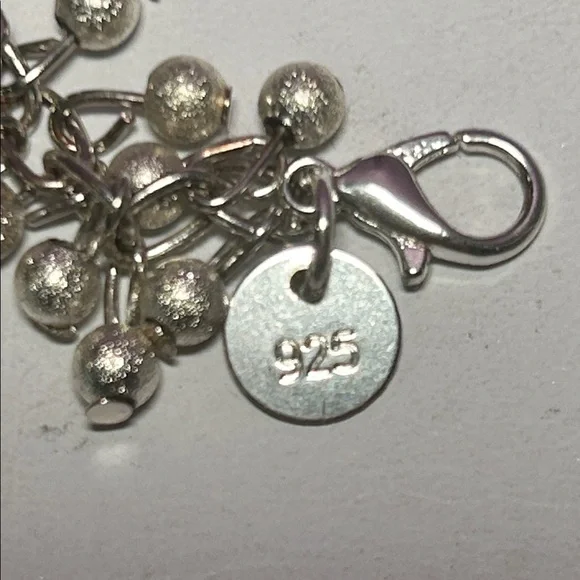 Silver Brushed Beaded Bracelet - Picture 5 of 6